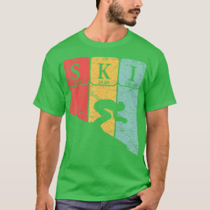 Ski Periodic able Elements Skier Nerd Vintage T-Shirt