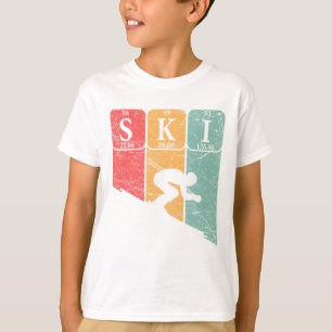 Ski Periodic Table Elements Skier Nerd Vintage  T-Shirt