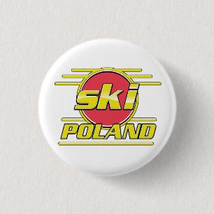 Ski Poland 80s logo 3 Cm Round Badge