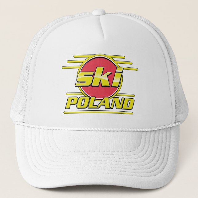 Ski Poland 80s logo Trucker Hat (Front)