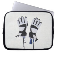 Ski Poles and Gloves Laptop Bag