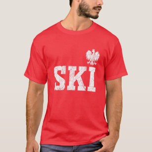 Ski Polish Surname Poland Heritage Polski Eagle Dy T-Shirt