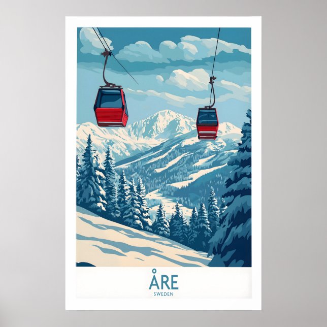 Ski Poster Åre Sweden 1 (Front)