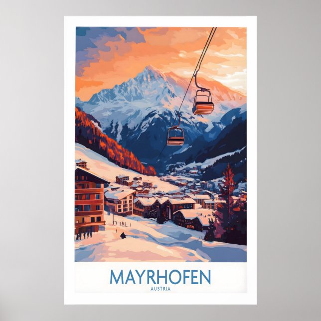 Ski Poster Mayrhofen Austria 1 (Front)