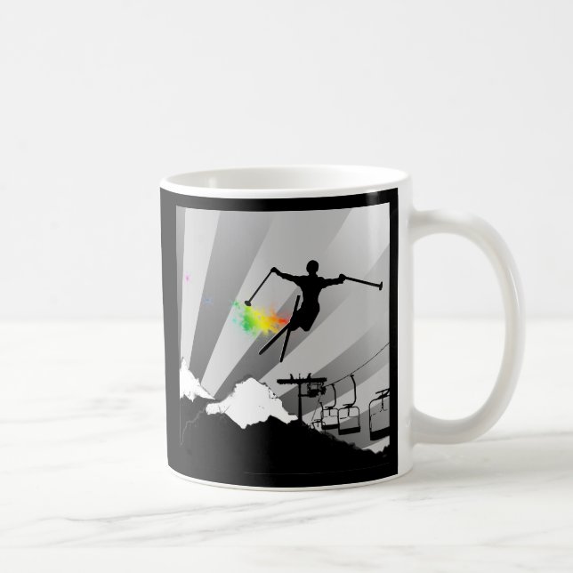 ski powder trail coffee mug (Right)