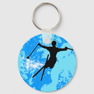 ski powder trail key ring