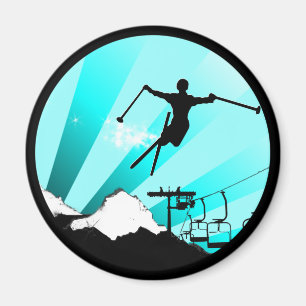 ski powder trail magnet