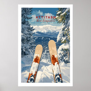 Ski Print Attitash New Hampshire 1
