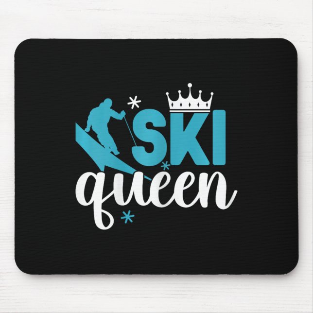 Ski Queen, Skiing  Mouse Pad (Front)