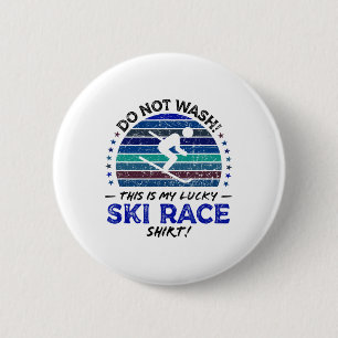 Ski Racer Funny Skier Skiing Quote Retro Vintage G 6 Cm Round Badge