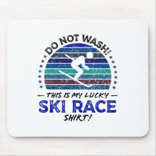 Ski Racer Funny Skier Skiing Quote Retro Vintage G Mouse Pad