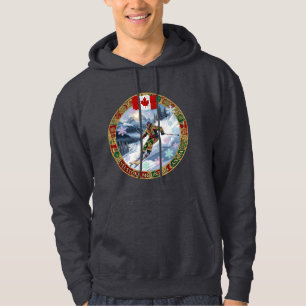 Ski Revelstoke Mountain, Canada, Man Skier Hoodie