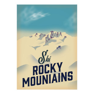 Ski Rocky Mountains USA Photo Print