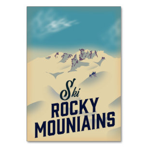Ski Rocky Mountains USA Table Number