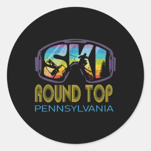 Ski Round Top Pennsylvania Skiing Vacation  Classic Round Sticker