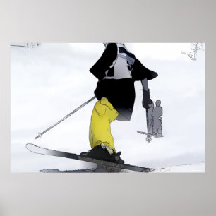 Ski Run Finish Poster