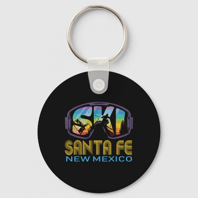 Ski Santa Fe New Mexico Skiing Vacation  Key Ring (Front)
