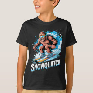 Ski sasquatch winter sport skier funny skiing T-Shirt