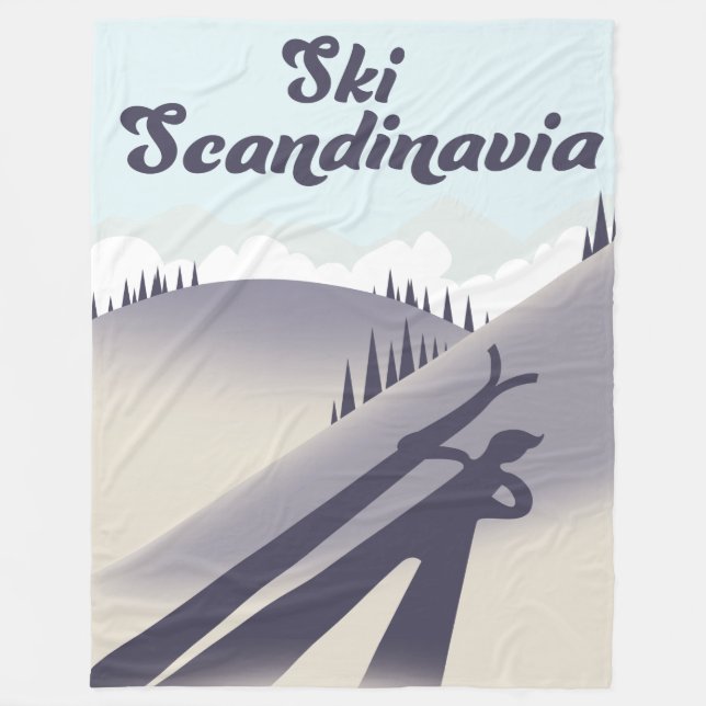 Ski Scandinavia Fleece Blanket (Front)