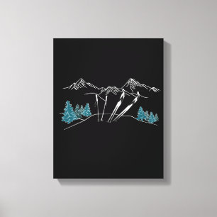 Ski Scene Resort Winter Sports Canvas Print
