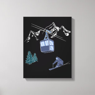 Ski Scene Winter Sports Canvas Print