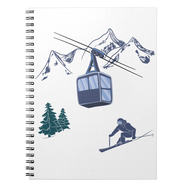 Ski Scene Winter Sports Notebook (Front)