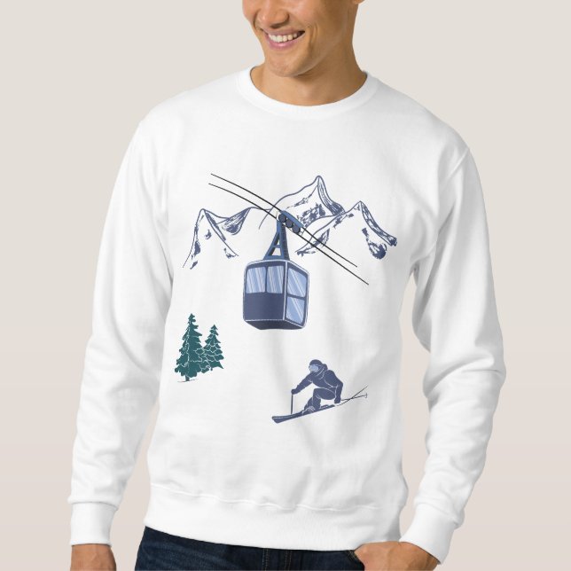 Ski Scene Winter Sports Sweatshirt (Front)