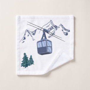 Ski Scene Winter Sports Wash Cloth