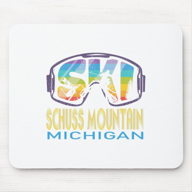 Ski Schuss Mountain Michigan Skiing Vacation  Mouse Pad (Front)