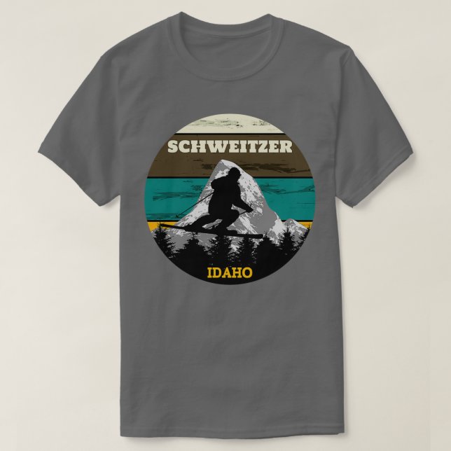 Ski Schweitzer Ski Slopes Idaho T-Shirt (Design Front)