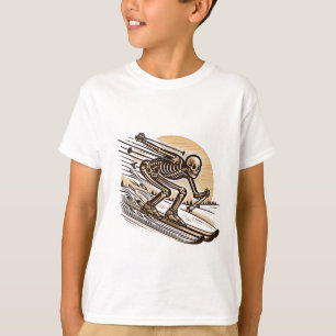 Ski Skeleton Fun Winter Sports Snow Skiing Lover S T-Shirt