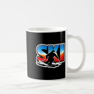 Ski skier skiing lover winter sports mountain snow coffee mug
