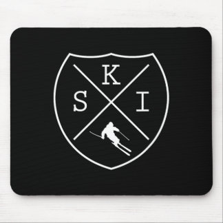 Ski Skier Skiing Motif Ski Vacations Winter Sports Mouse Pad