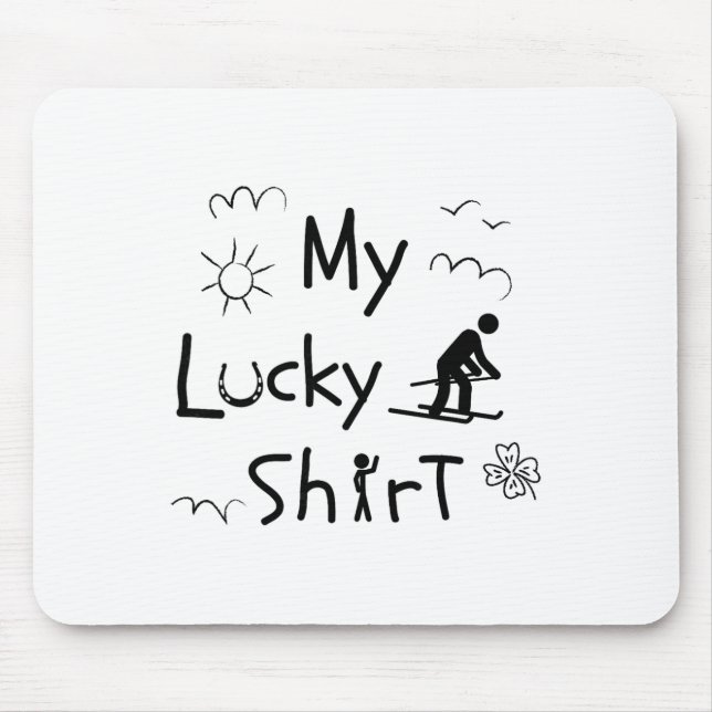 Ski Skiing Funny Downhill-skiers Alpine-skiing Ski Mouse Pad (Front)
