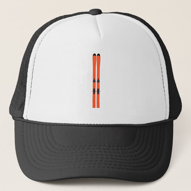 Ski Skiing Trucker Hat (Front)