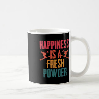 Ski Skiing Winter Sport Happiness Is Fresh Powder  Coffee Mug