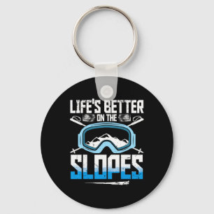 Ski Skiing Winter Sport Life's Better On The Slope Key Ring