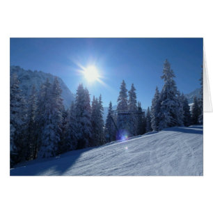 Ski Slope in the Morning Blank Card