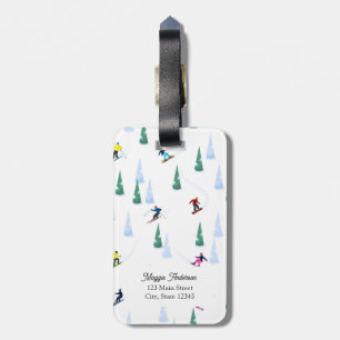 Ski Slopes Luggage Tag