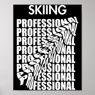 Ski slopes mountain adventure alpine sports winter poster