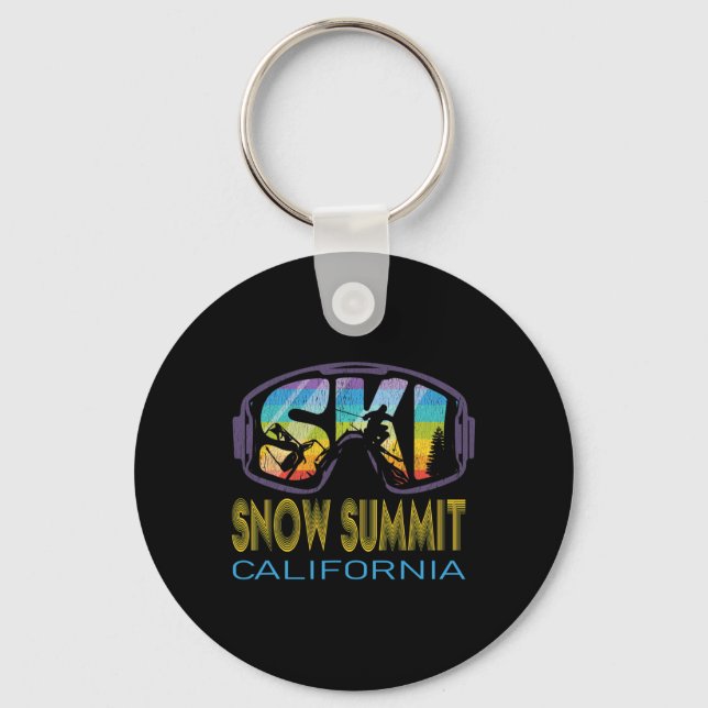 Ski Snow Summit California Skiing Vacation  Key Ring (Front)