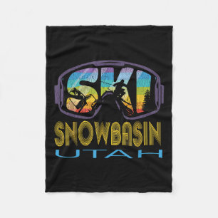 Ski Snowbasin Utah Skiing Vacation  Fleece Blanket