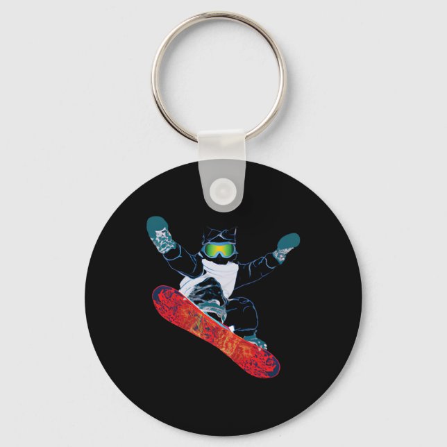 Ski Snowboard Goggles Funny Skiing Snowboarding Ca Key Ring (Front)