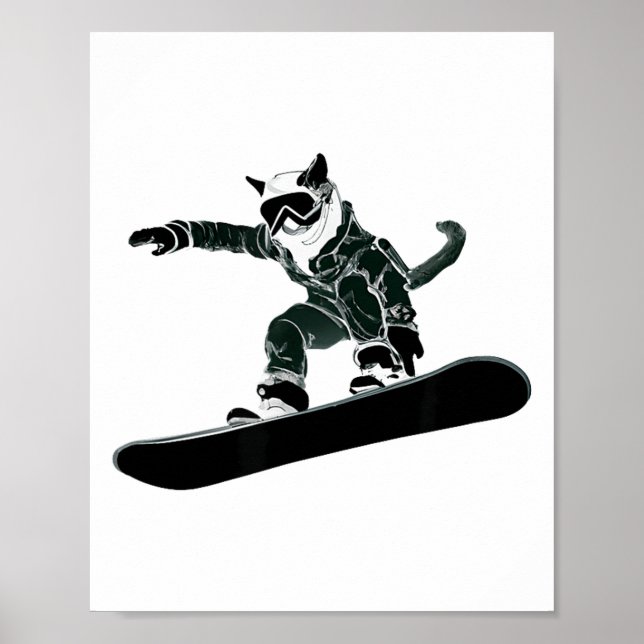 Ski snowboard goggles funny skiing snowboarding poster (Front)