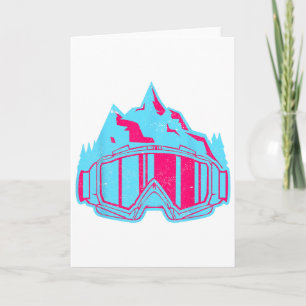 Ski Snowboard Goggles Retro Vintage 80s 90s Skiing Card