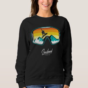 ski snowboard goggles skiing skiing snow mountain  sweatshirt