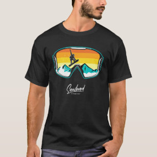 ski snowboard goggles skiing skiing snow mountain  T-Shirt