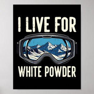 Ski Snowboard Goggles Vintage Skiing Poster