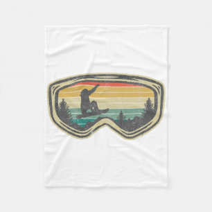 Ski Snowboard Mountain Snow Skiing Shirts Gift Fleece Blanket