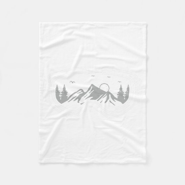Ski Snowboard Shirts  Fleece Blanket (Front)